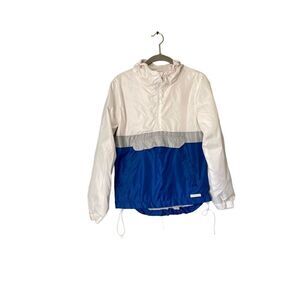 Wt02 Women’s front zip hooded windbreaker jacket size small